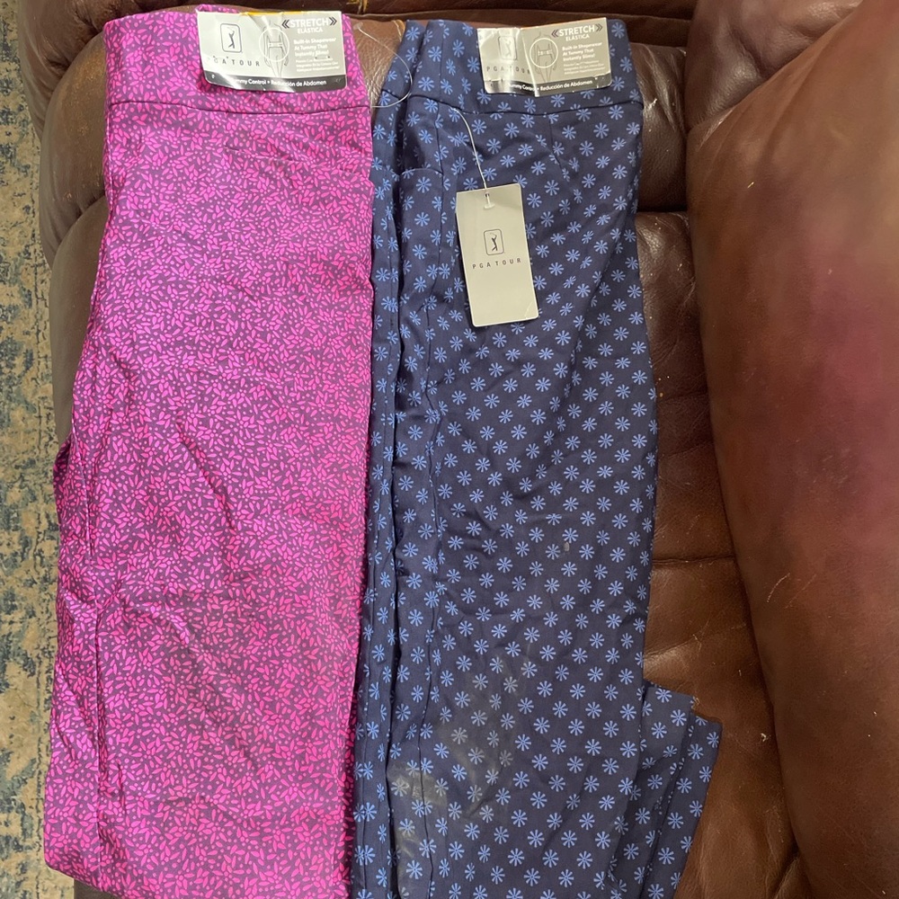 PGA Tour Pink and Blue Bottoms